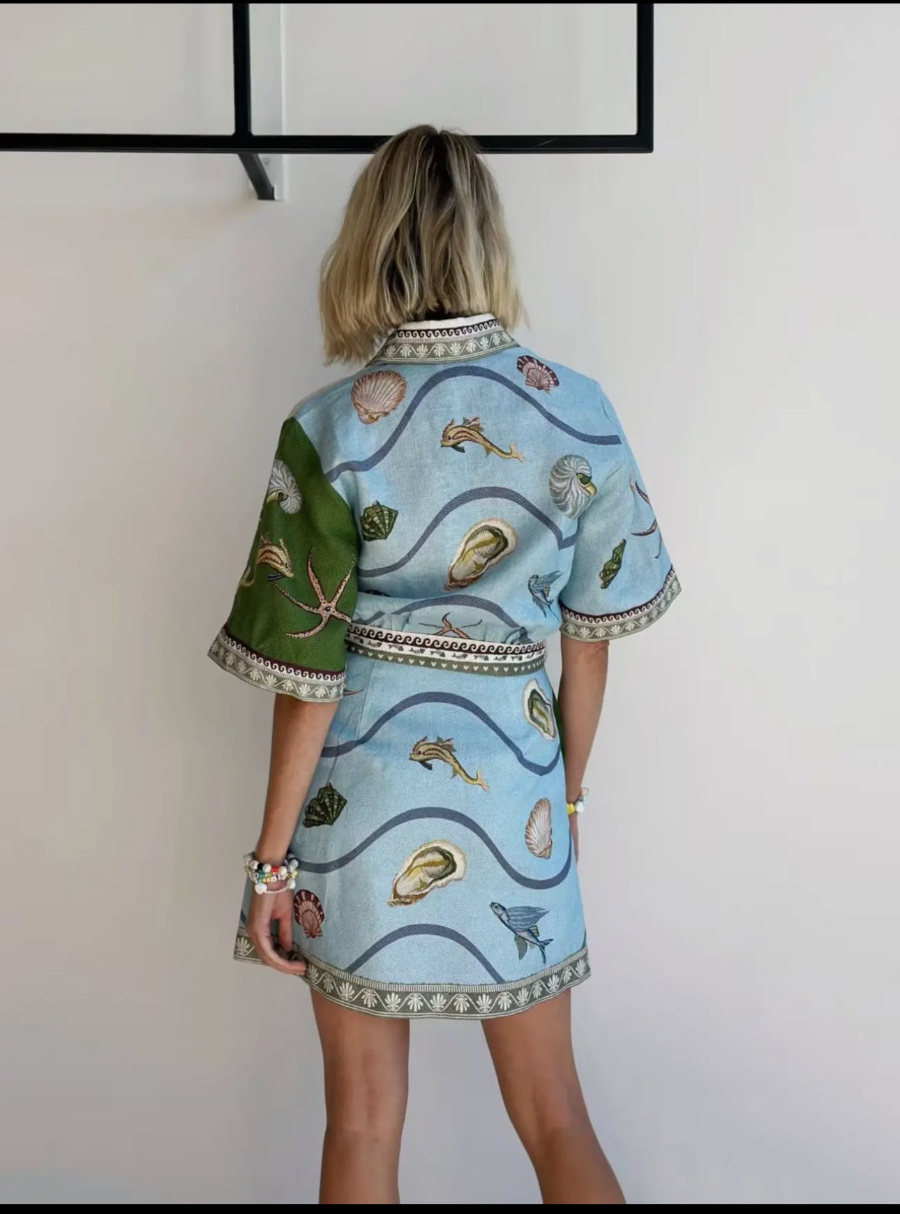 Casual Fashion Linen Cardigan shirt Dress