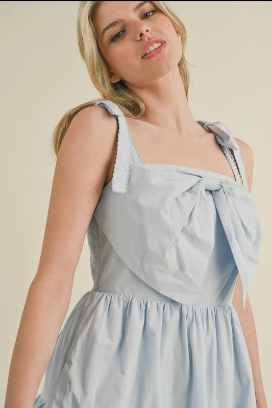 Bow front midi dress