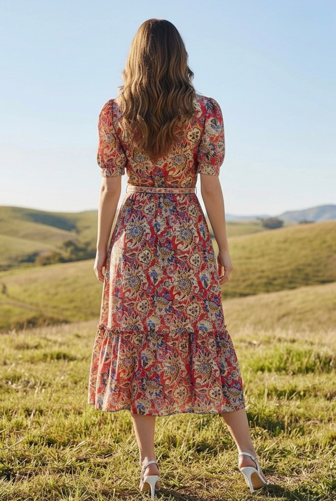 Short Sleeve Ruffle Hem Dress